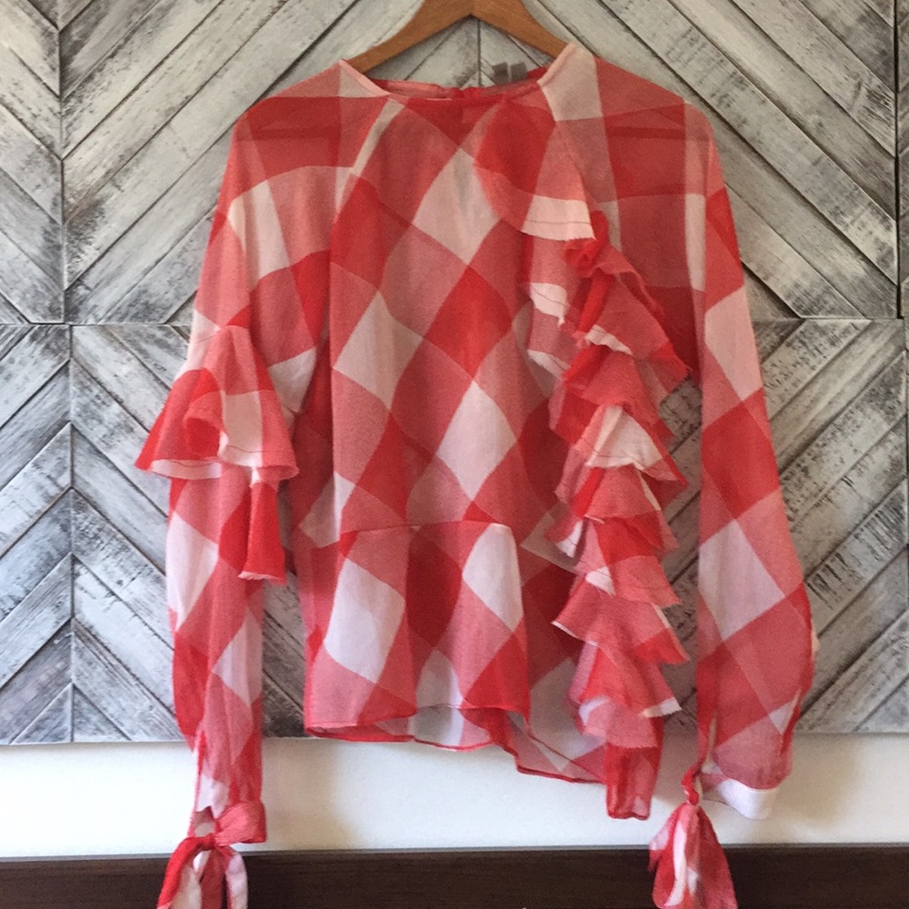 Buffalo check blouse